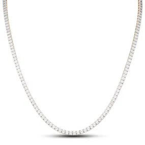 10K White Gold Diamond Tennis Chain 3MM Miracle Setting