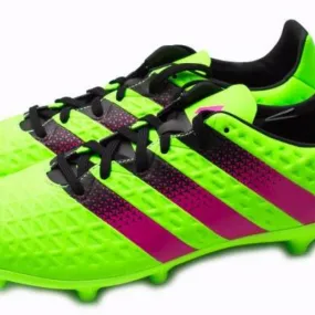 Adidas ace 16.3 fg/ag soccer cleats green/pink/black af5145 sz 11.5