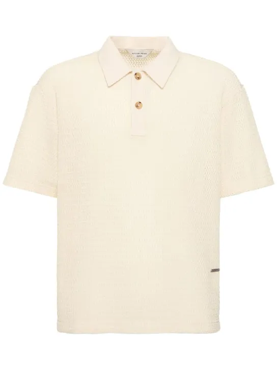 After Pray   Lope knitted panel polo 