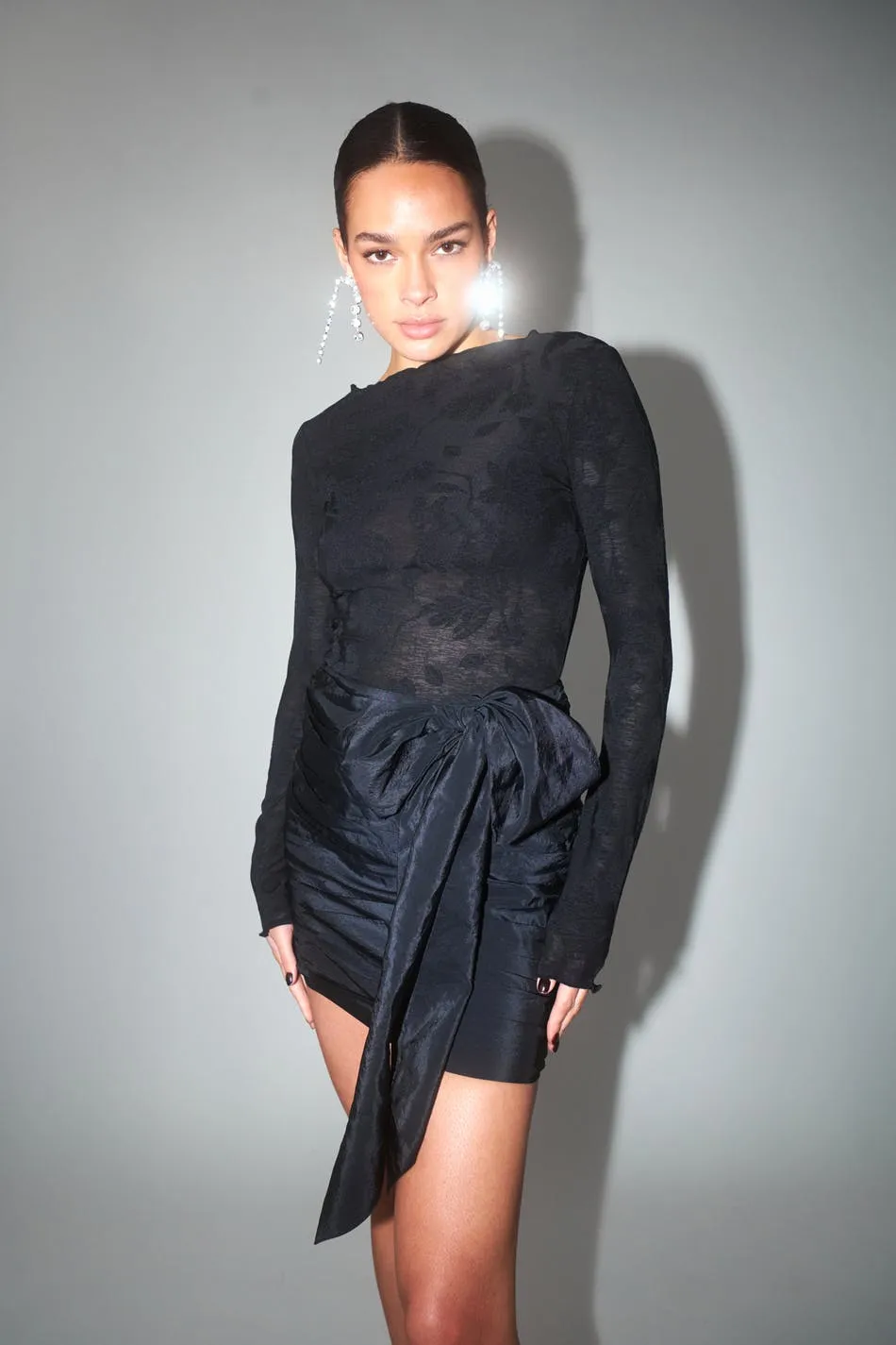 Big bow mini skirt