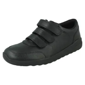 Boys Clarks Triple Strap School Shoe - Daze 2 Step Y