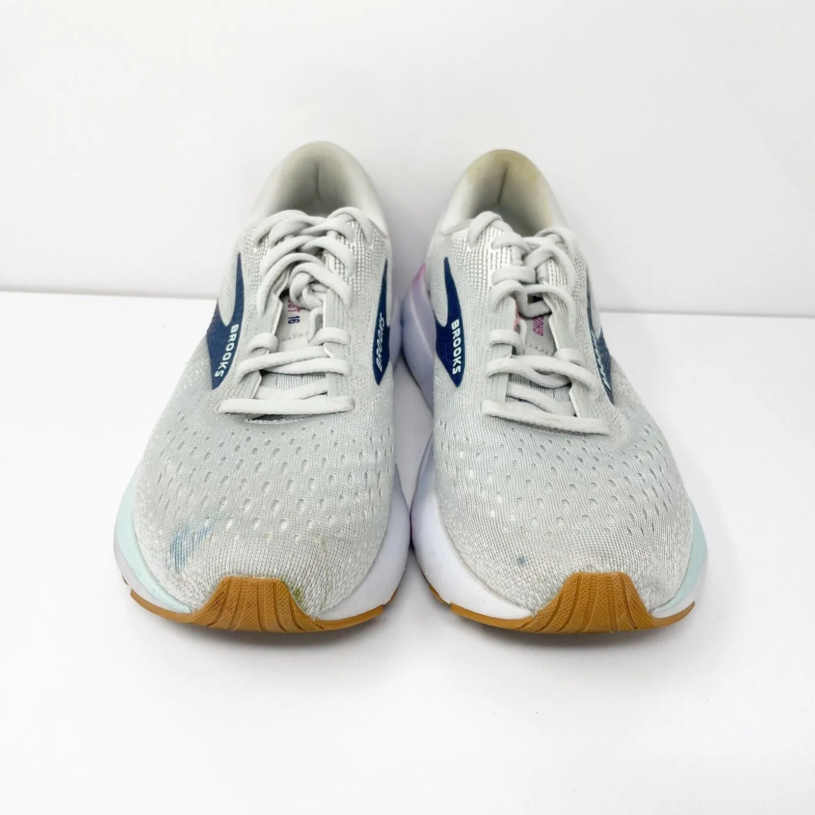 Brooks Womens Ghost 16 1204071B175 Blue Running Shoes Sneakers Size 8 B