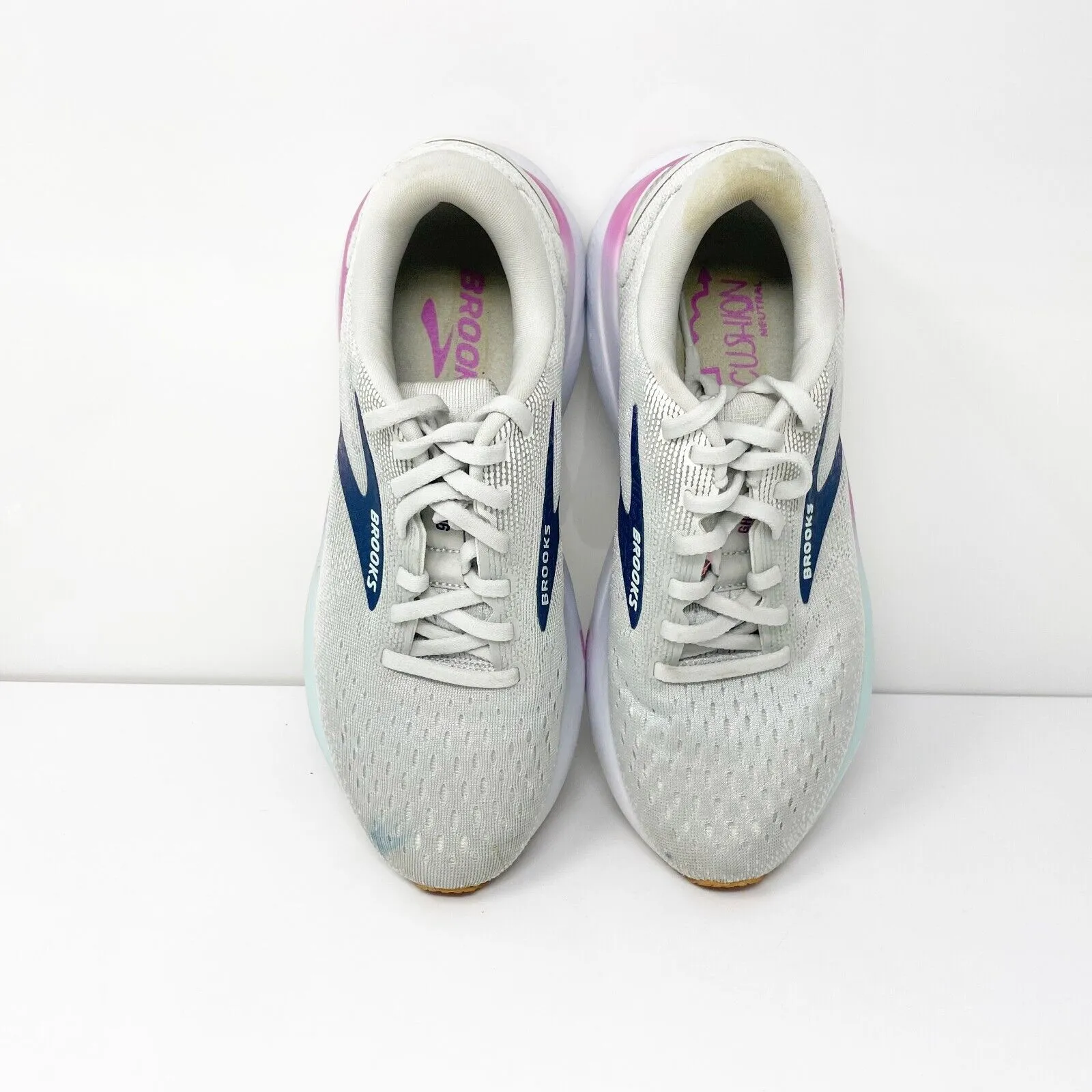 Brooks Womens Ghost 16 1204071B175 Blue Running Shoes Sneakers Size 8 B