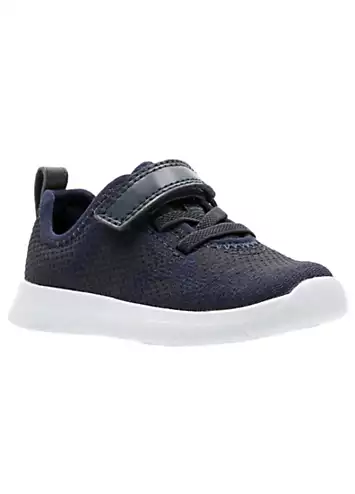 Clarks Boys Ath Flux Toddler G Wide Fitting Navy Trainers | Grattan