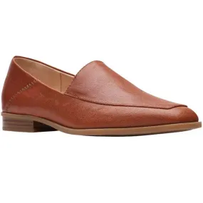Clarks Sarafyna Freva Loafer Dark Tan Leather (Women's)