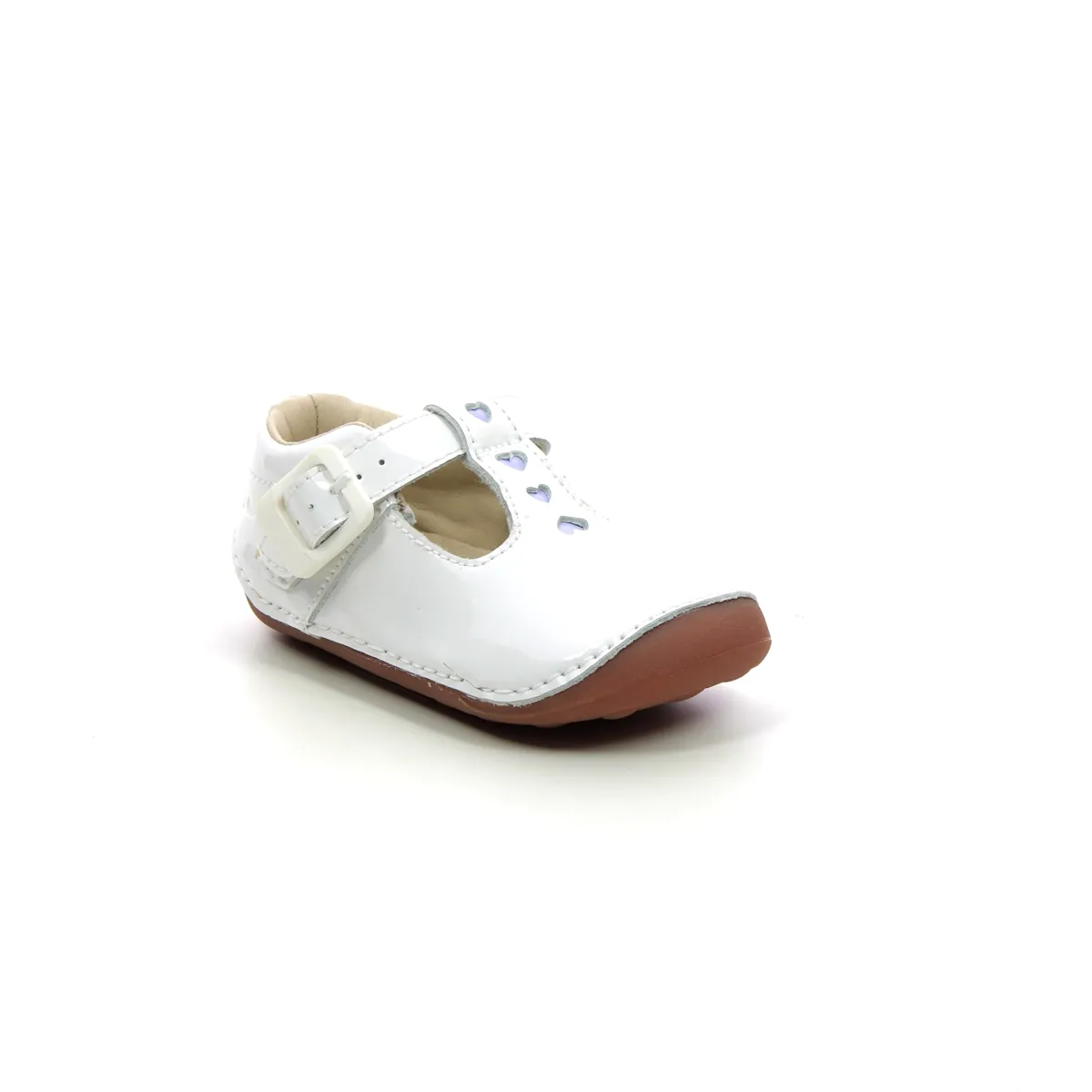 Clarks - Tiny Beat T 261715876f - F Fit (white Patent)