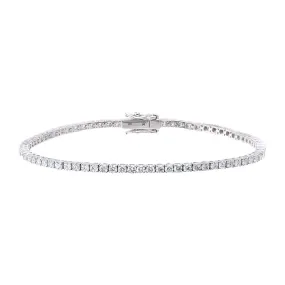 Four Prong Tennis Bracelet | 5 Carat Diamonds | 14K White Gold