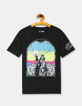 GAP Boys Black Star Wars Graphic Crew Neck T-Shirt
