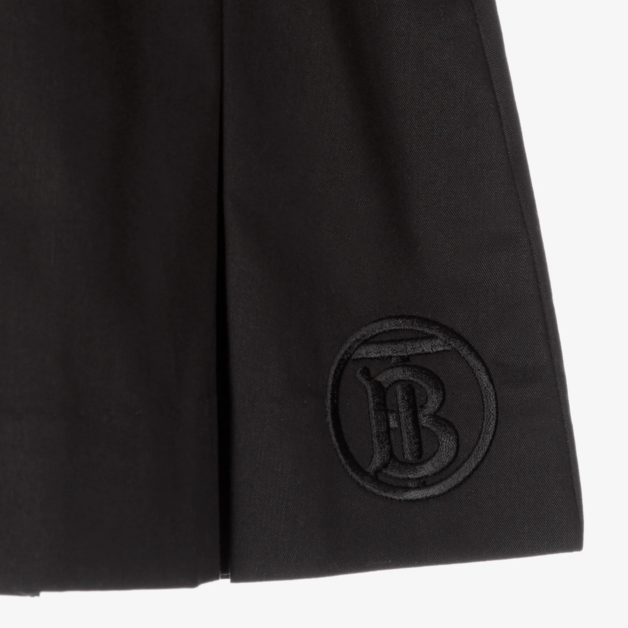 Girls Black Monogram Skirt