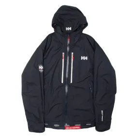 HELLY HANSEN Mens Rain Jacket Blue Hooded 2XL