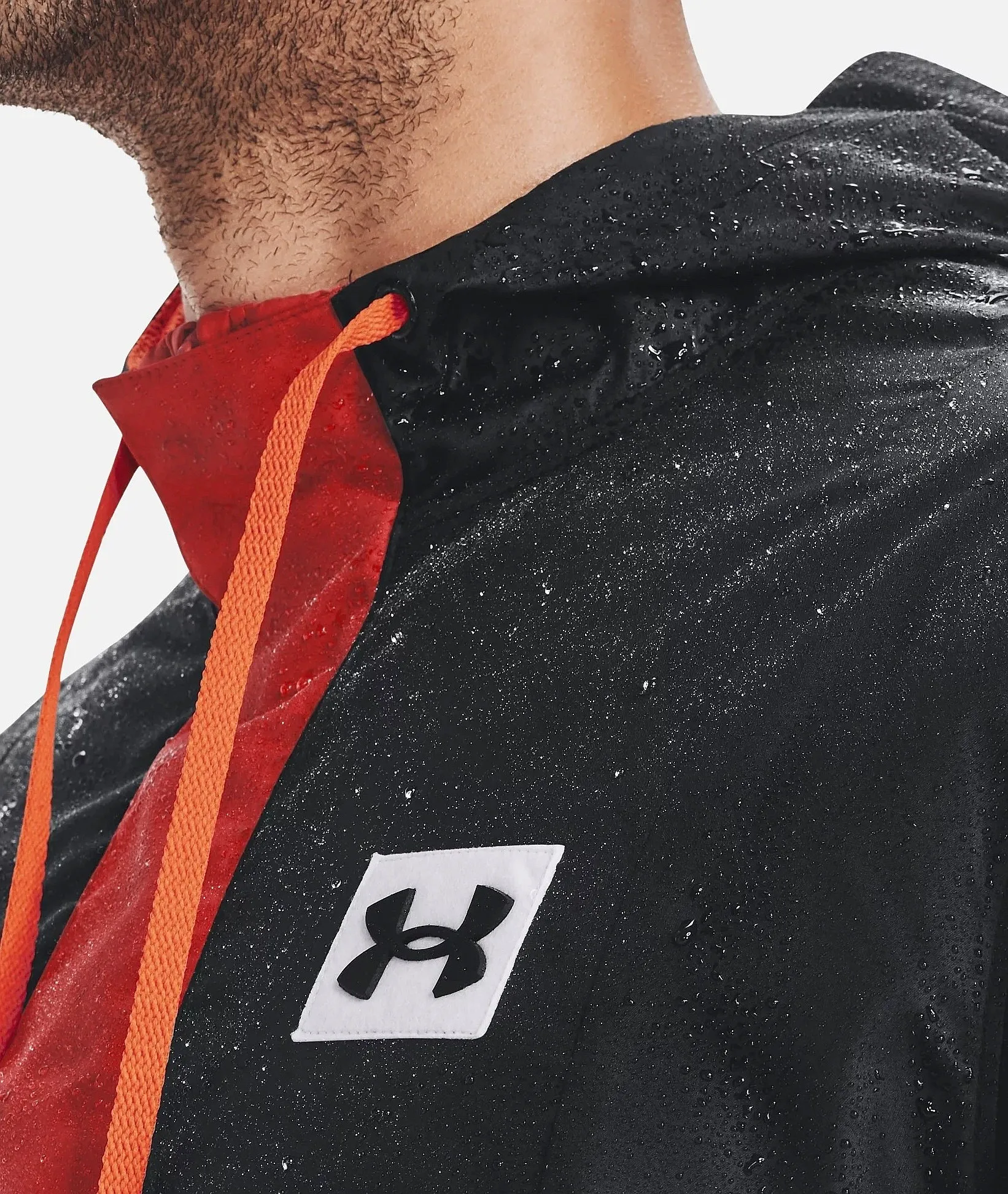 jacket Under Armour Woven Alma Mater Anorak - 839/Radiant Red/Black - men´s