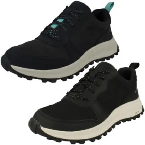 Ladies Clarks Lace Up Waterproof Trainers - ATL Trek Free WP