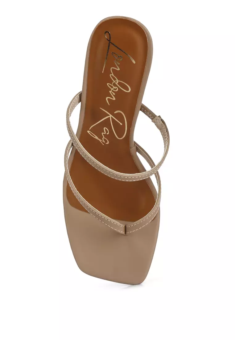 London Rag Natural High Heeled Casual Sandals