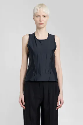 mugler corseted tank top