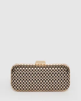 Multi Colour Alana Lattice Clutch Bag