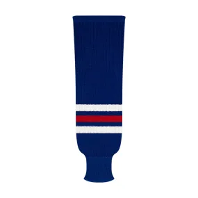 NHL Pattern 9800 Knit Hockey Socks: New York Rangers Royal Blue