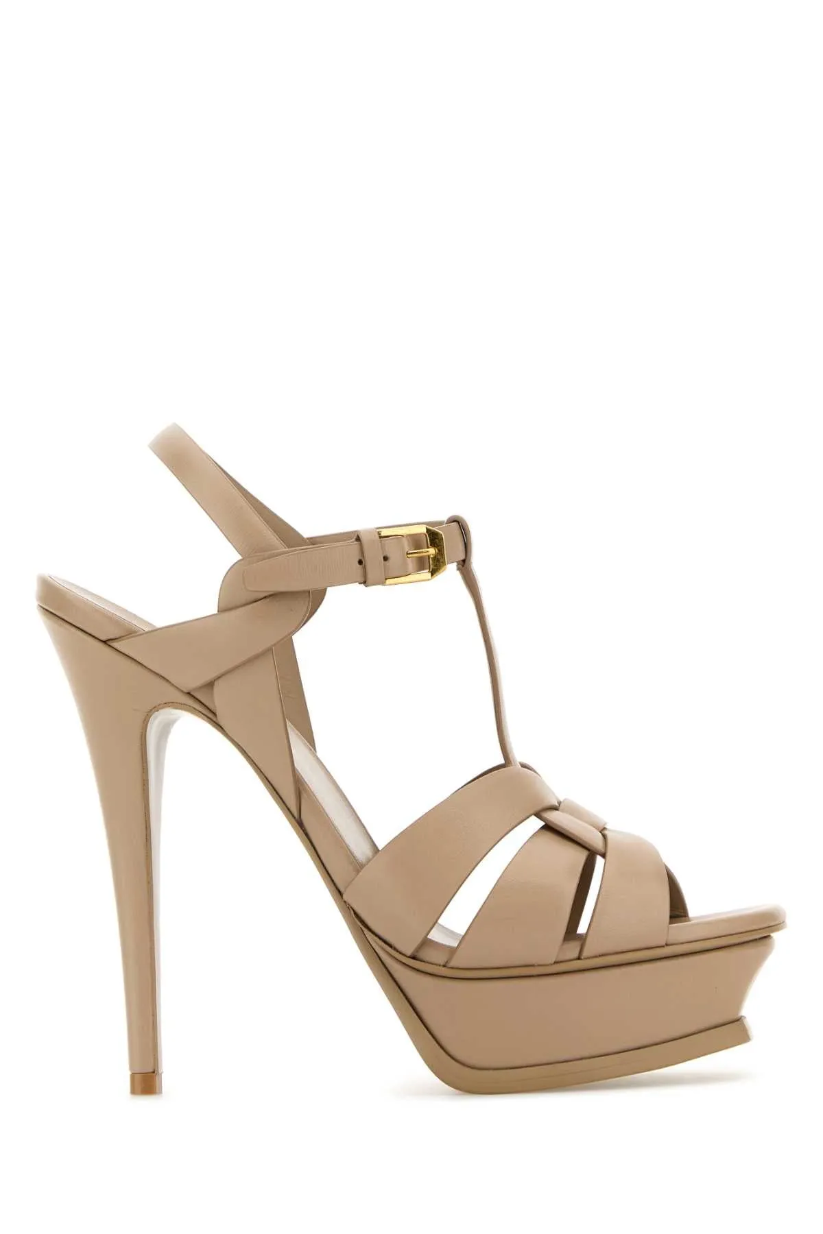 Saint Laurent Skin Pink Leather Tribute Sandals