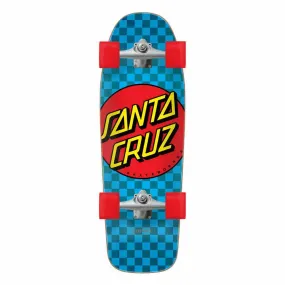 Santa Cruzer Complete Skateboard Classic Dot Check Surf Skate Blue 9.8 