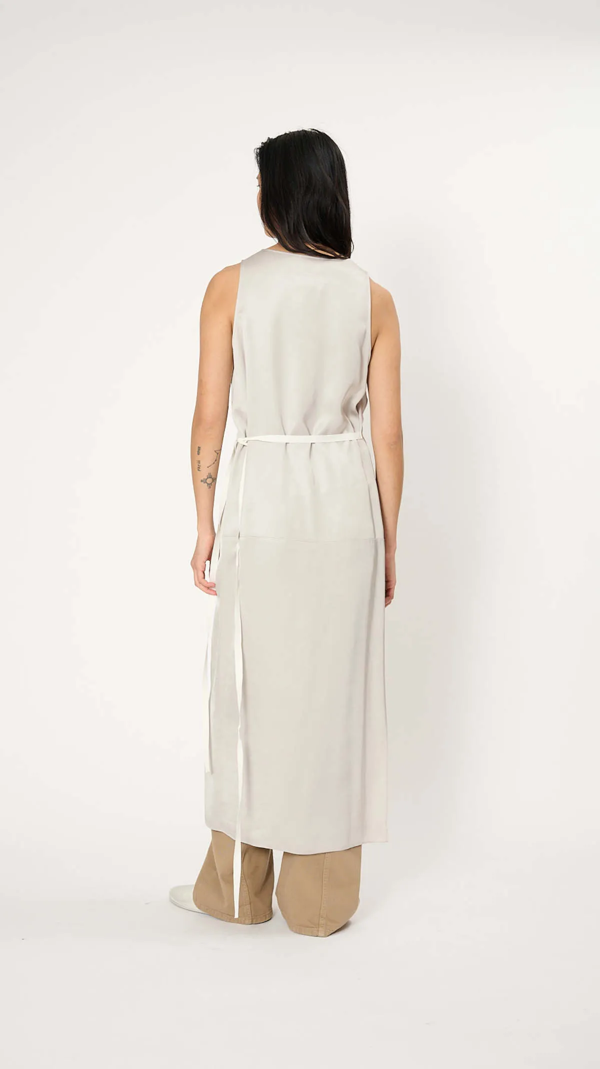 Satin Dress - Greige