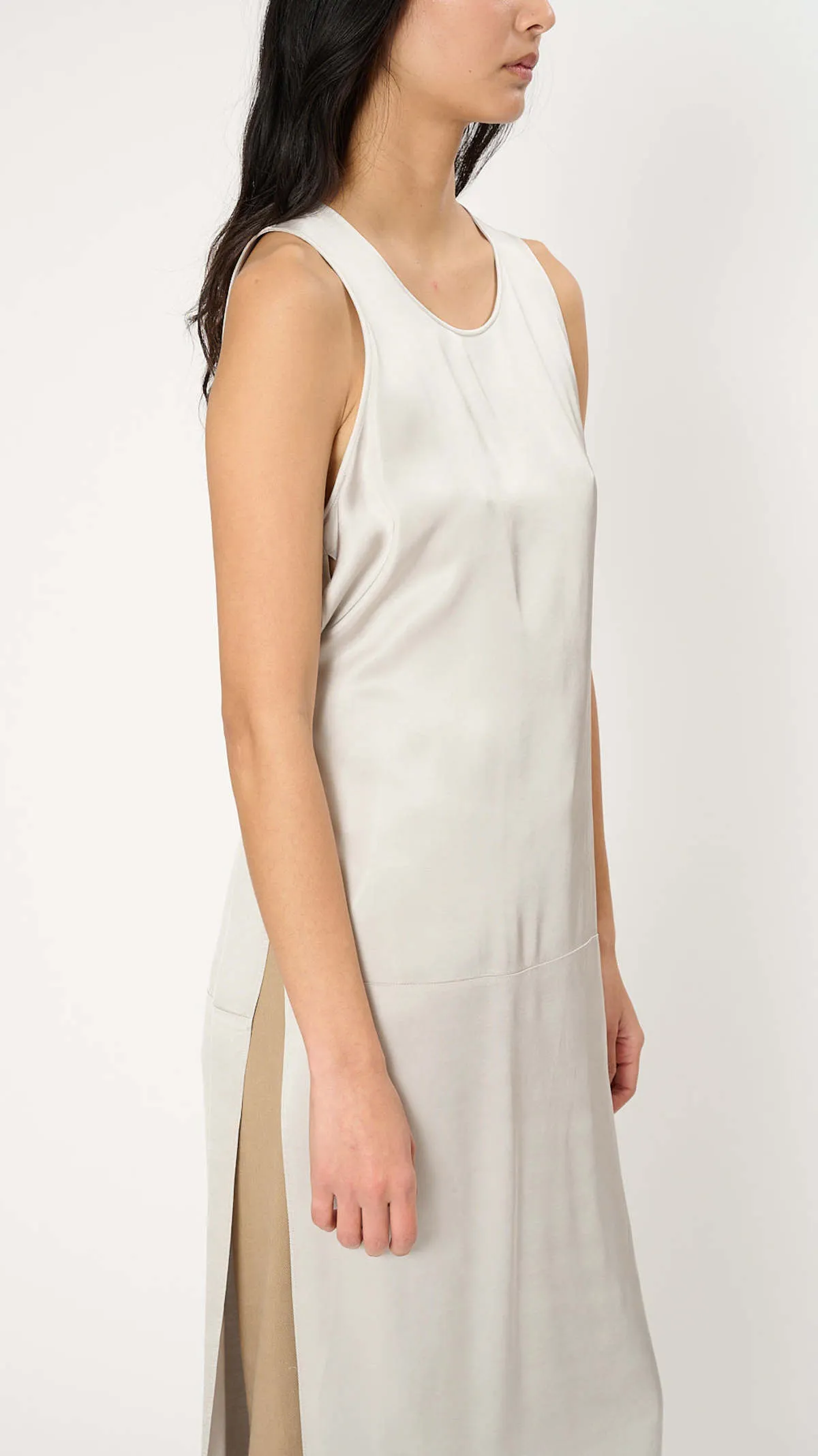 Satin Dress - Greige