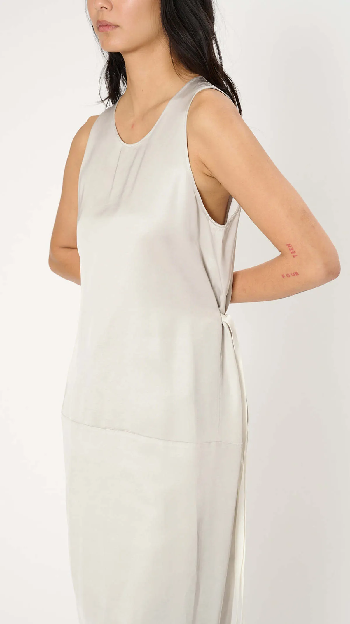 Satin Dress - Greige